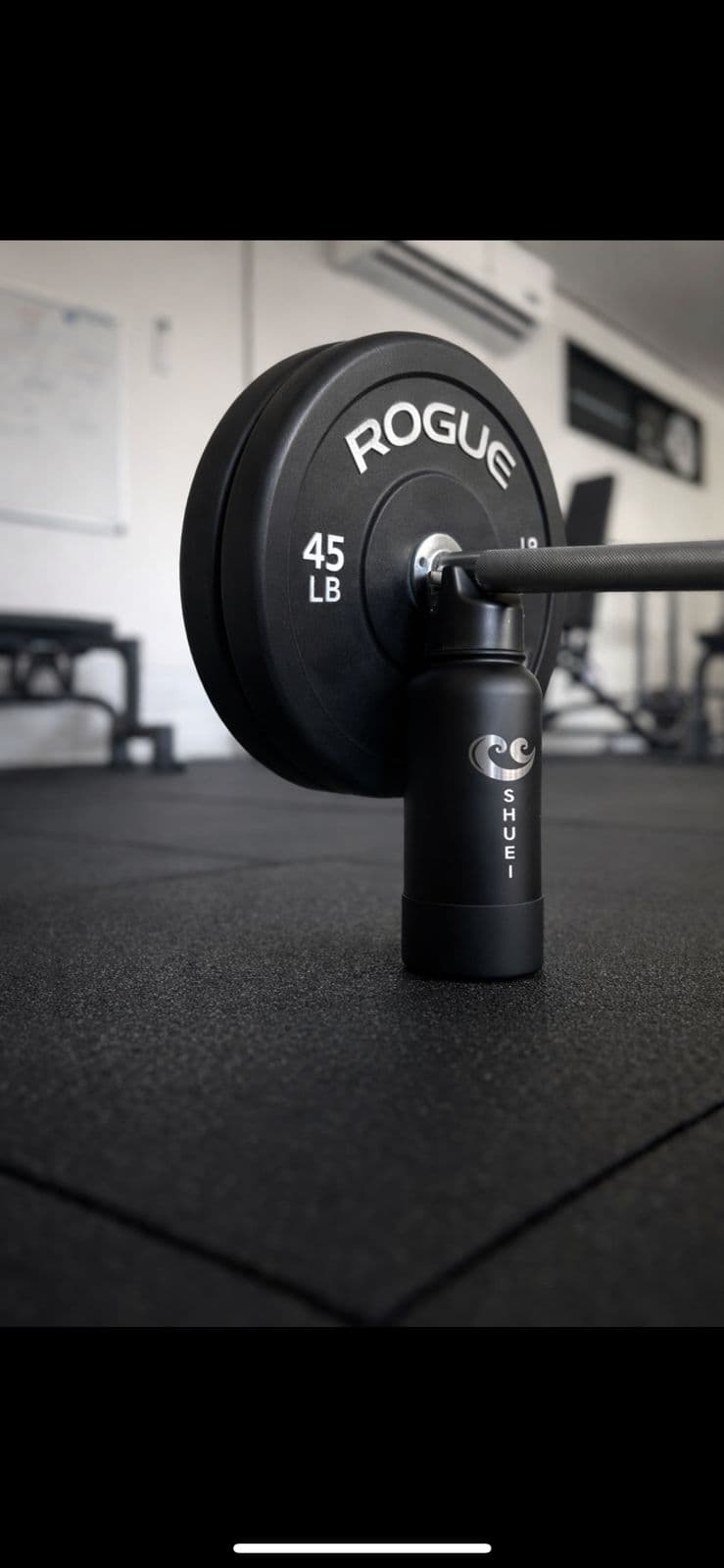 Shuei suportando barra de forma segura